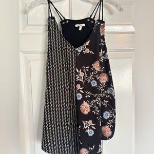 Maurices Black Top with Floral Accents